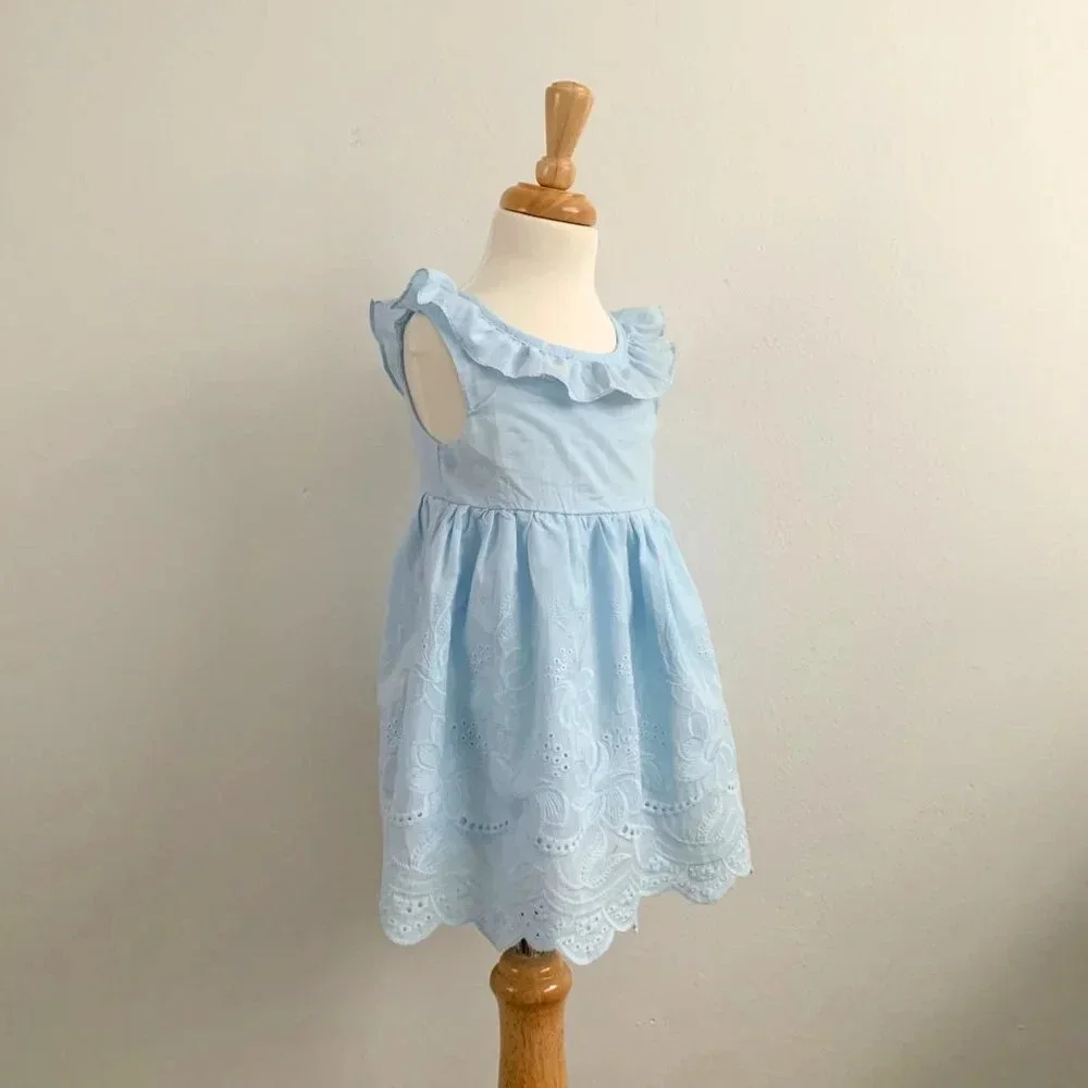 NWT Pretty Girls Sun Dress Eyelet Lace Embroidery Bohemian Spring & Summer 2T